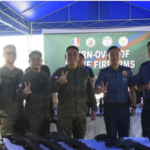 Suporta sa kapayapaan: Assorted High-Powered Firearms isinuko sa Lambayong, Sultan Kudarat