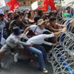 Raliyista, giguba ang barikada; PNP, gipatuman ang maximum tolerance