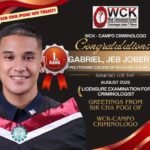 Gikan sa damgo padulong sa kadagit: Jeb Jobert R Gabriel, Top 1 sa August 2026 Criminologists Licensure Examination