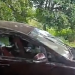 Anum ka miyembro sang pamilya nakaluwas matapos mahulog ang Toyota Innova nga ila ginasakyan sa manabaw nga pil-as sa syudad sang Koronadal